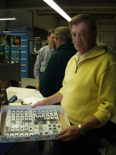 Peter Kehrenbach while working at the collection.